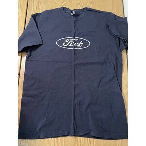 Mens *F*ck* Tshirt Navy size Large